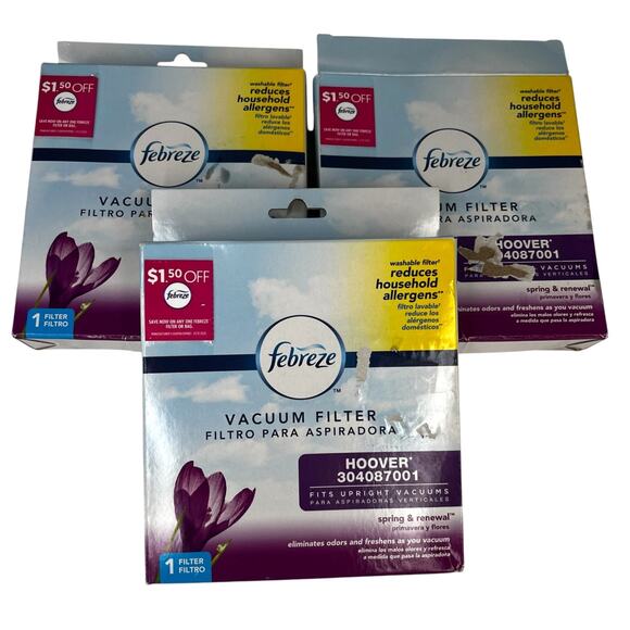 Lot of 3 Febreze Vacuum Filters Hoover 304087001 New - Picture 2 of 10